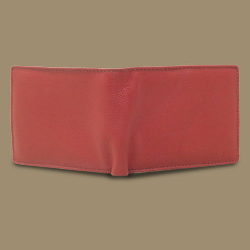 Prayom Genuine Leather Red Wallet For Men